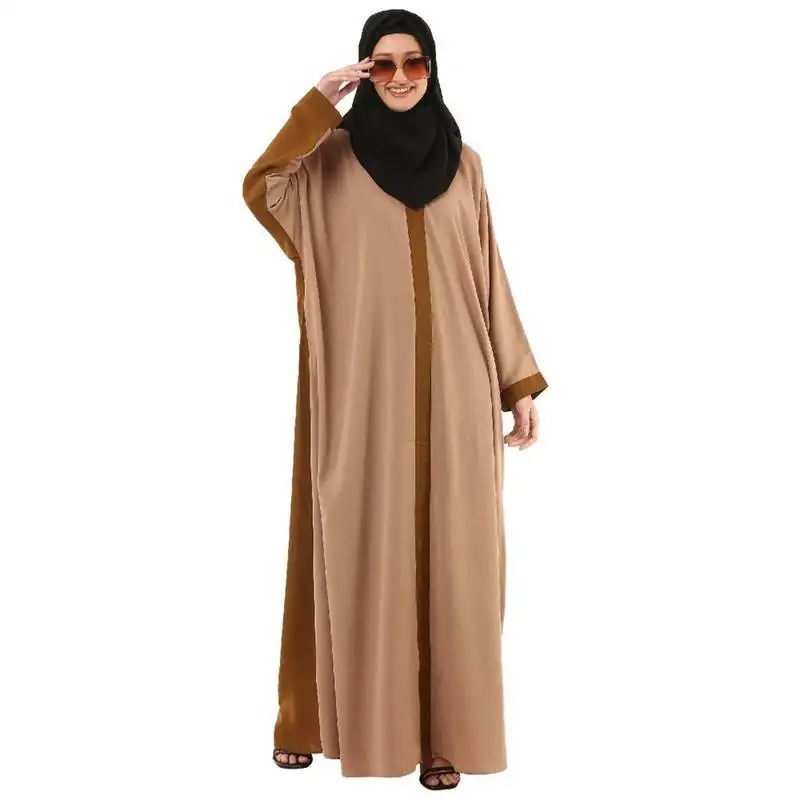 Skin dual color loose fit abaya