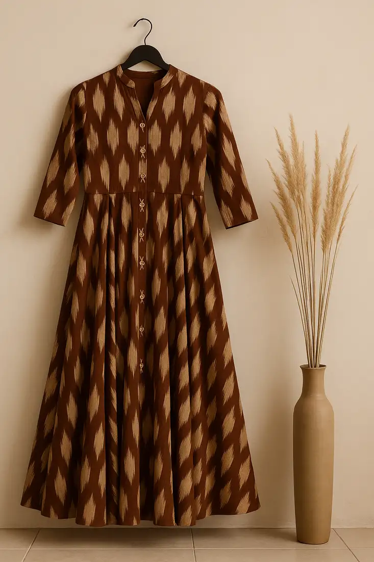 Geometric flared dress