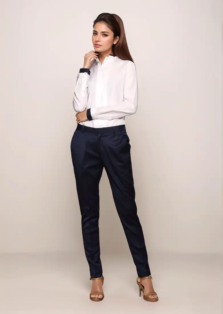Navy blue formal trouser