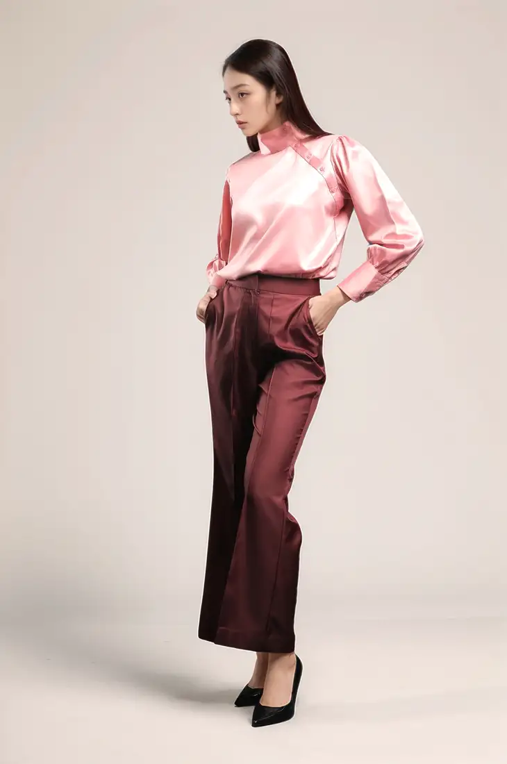 Wine bellbottom trouser