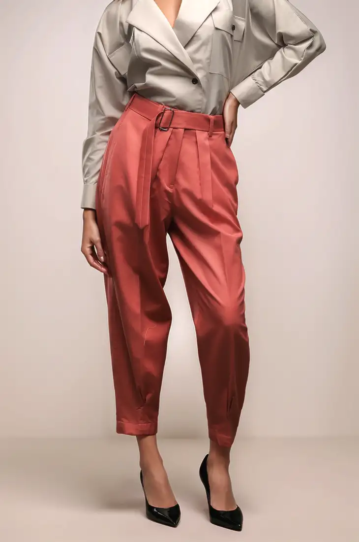 Peach cropped pant