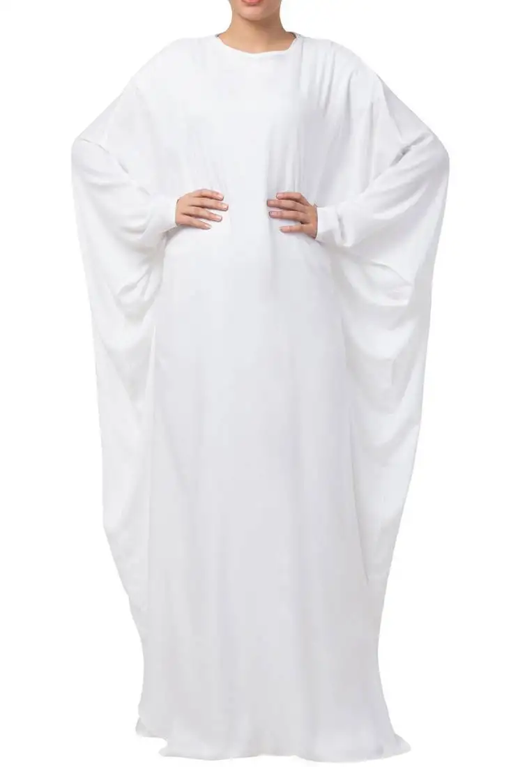 White stylish white kaftan in rayon fabric