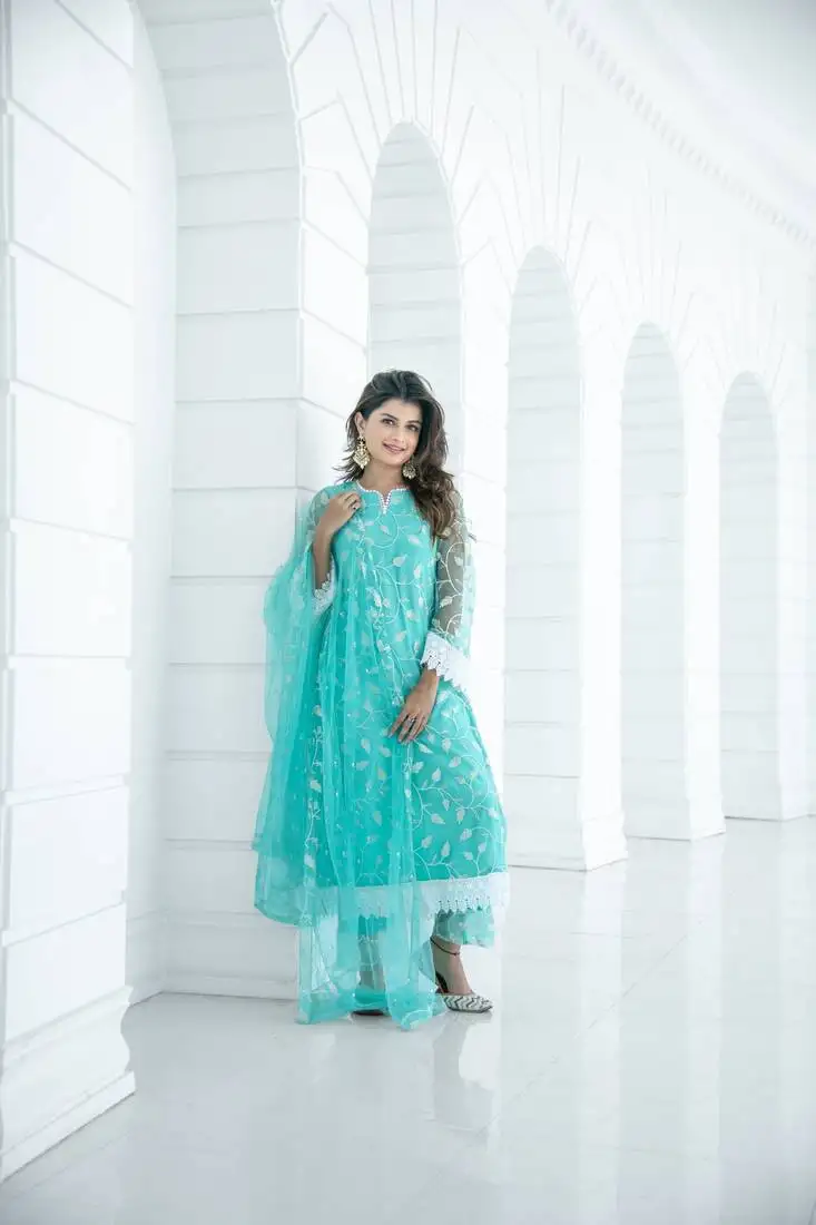 Sea green pakistani set
