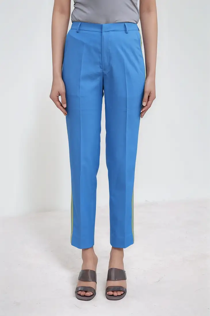 Sky blue tuxedo trouser