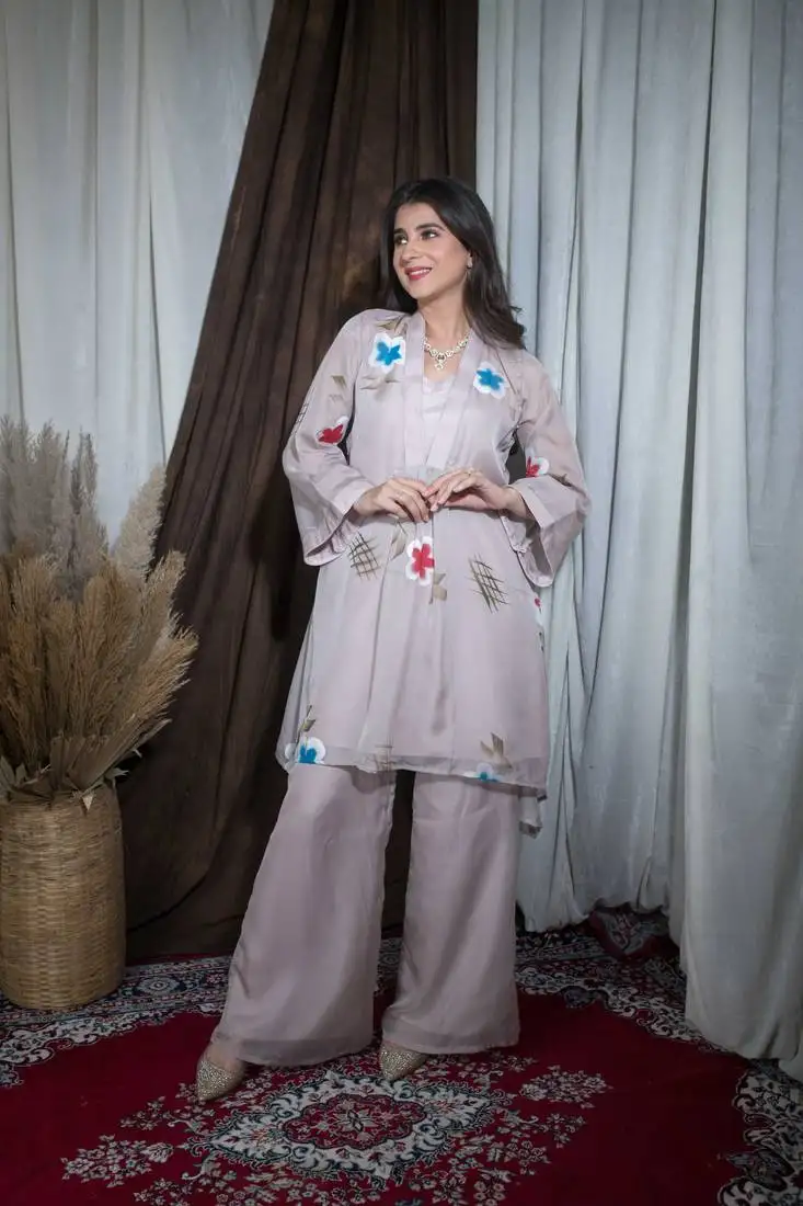 Grey hand painted co-ord set