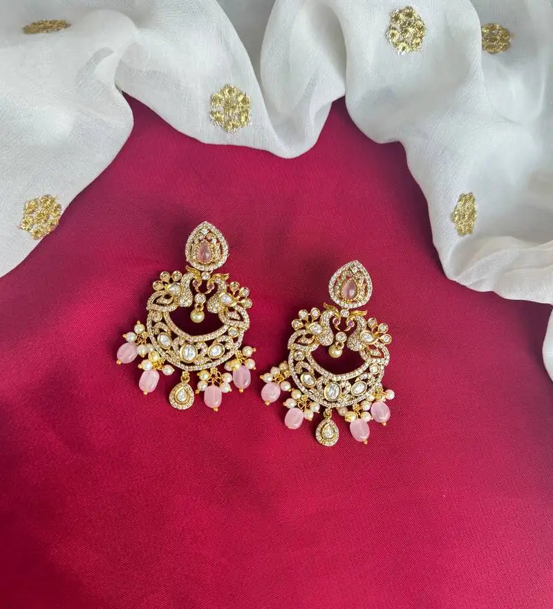 Statement cz diamond earrings