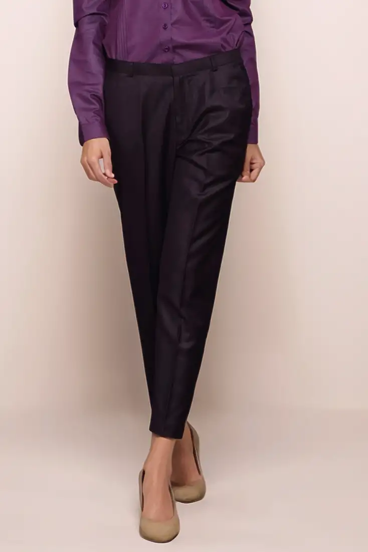 Deep purple slim fit trouser