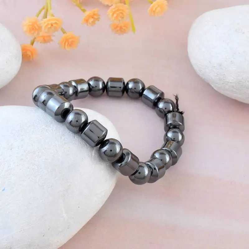 Gun metal stretch bracelet