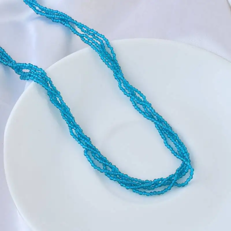 Multi strand turquoise firoza necklace women