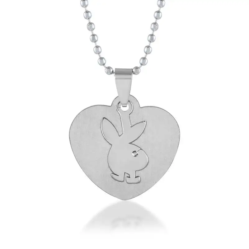 Stainless steel playboy pendant
