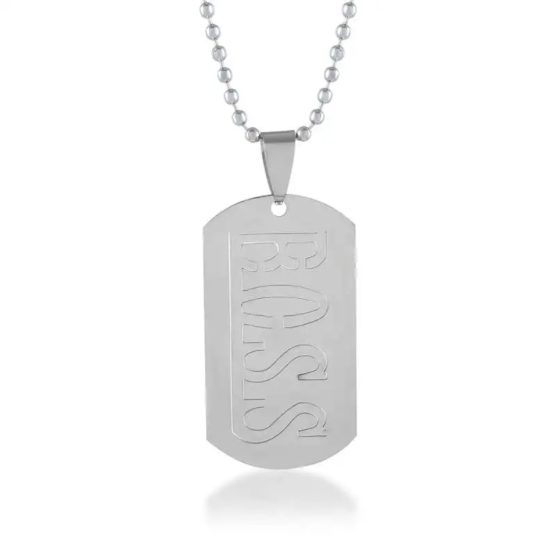 Stainless steel boss cut out pendant