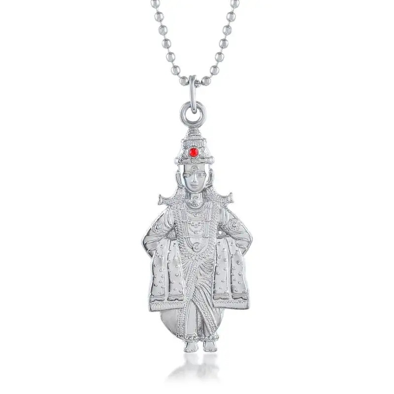 Silver plated ayyappa reversible pendant free size