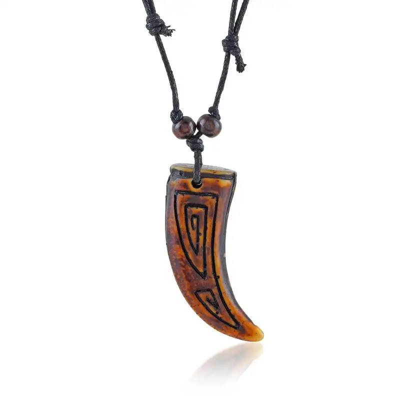 Polyresin antique horn shape pendant