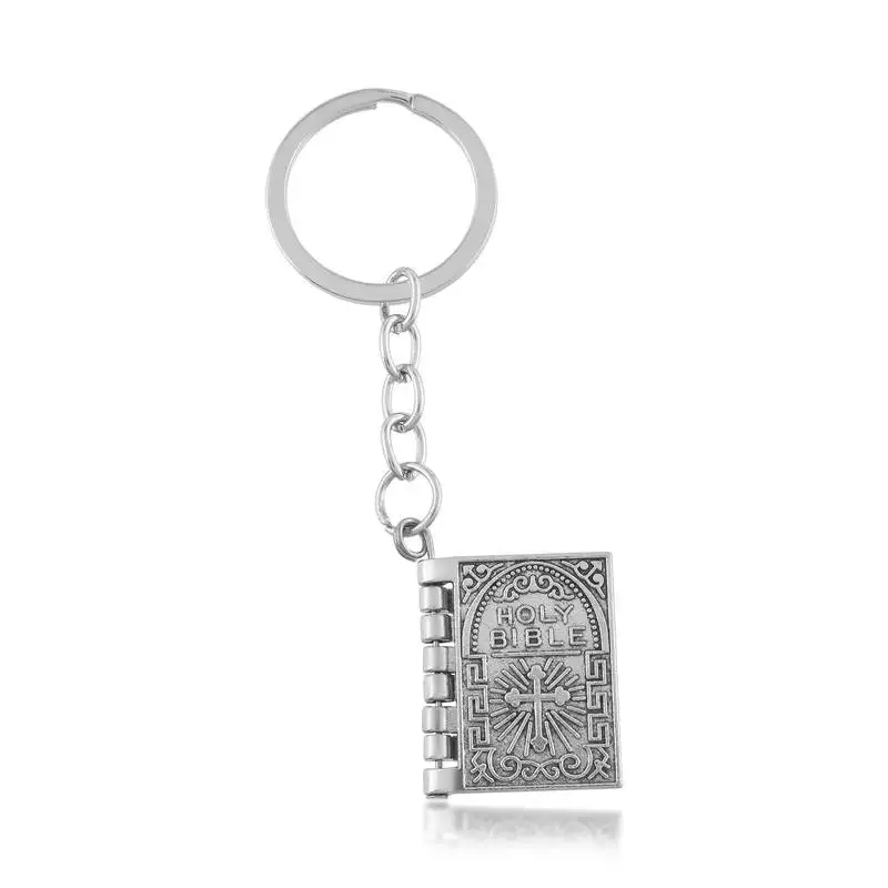 Dzine trendz holy bible keychain silver