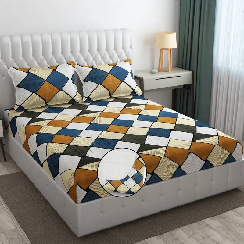 Mint chanderi cotton embroidered unstitched dress material