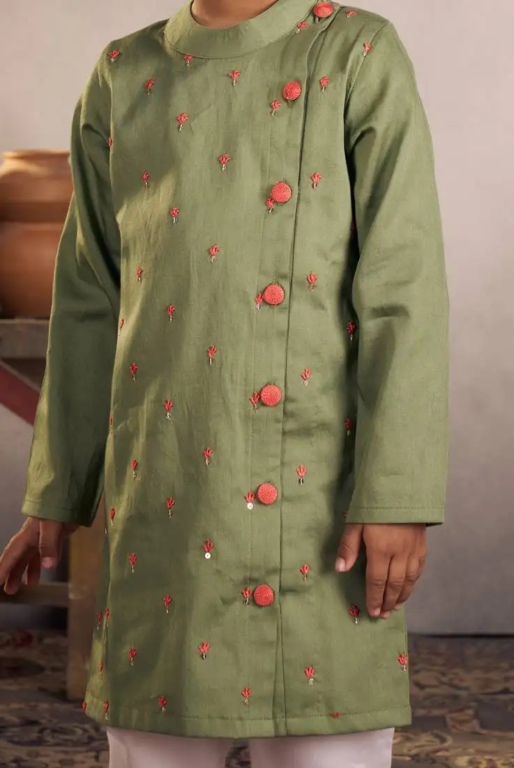 Olive kurta set
