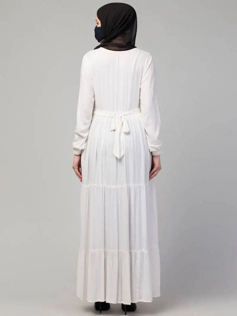 Multi layered abaya dress in rayon fabric for summers