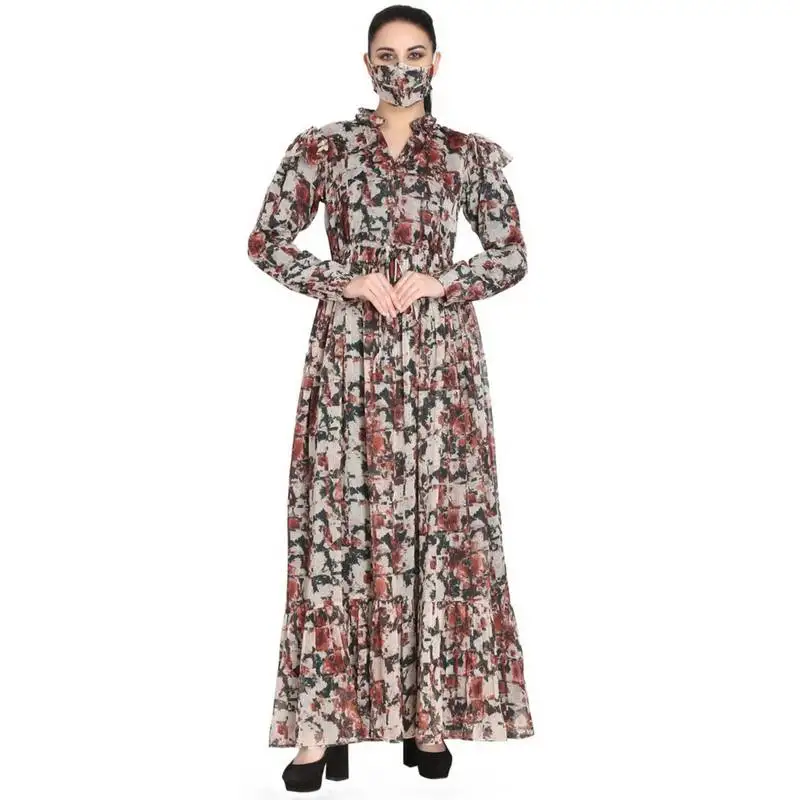 Bashariya-modest and pretty dress made in printed chiffon