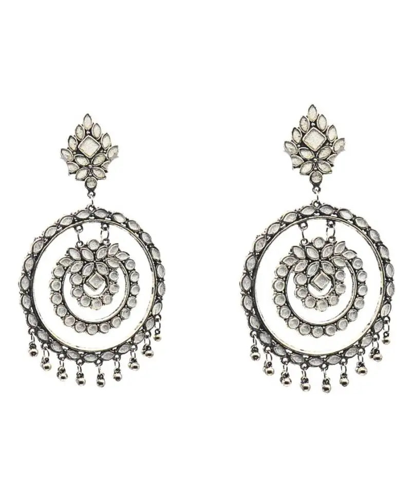 Exquisite oxidized chandbali earrings perfect for weddings, festive occasions elevate your jewelry collection