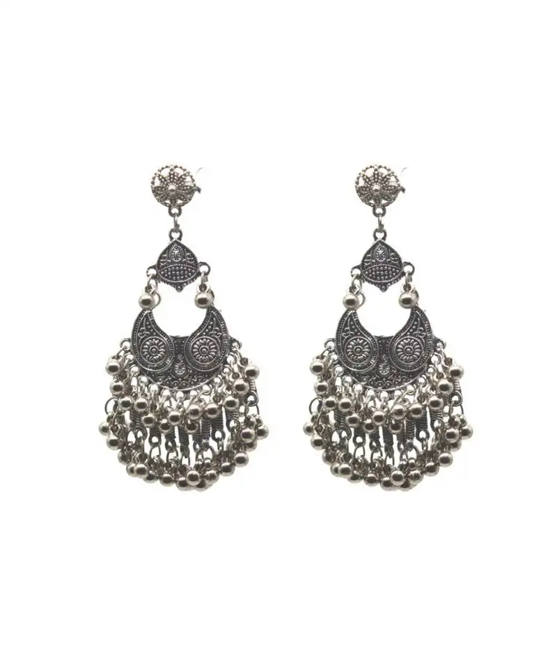 Latest fashion stylish oxidised jhumka earrings traditional look for women