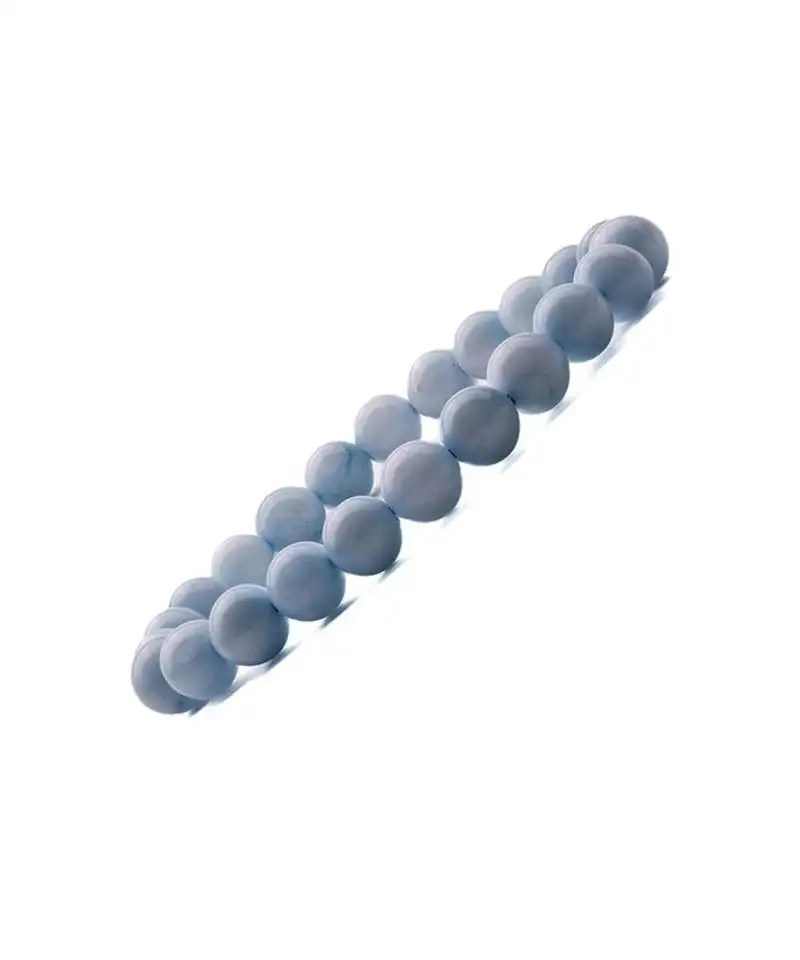 Aquamarine natural gemstone bracelet for men women for help in positive flow of emotions and high energy levels
