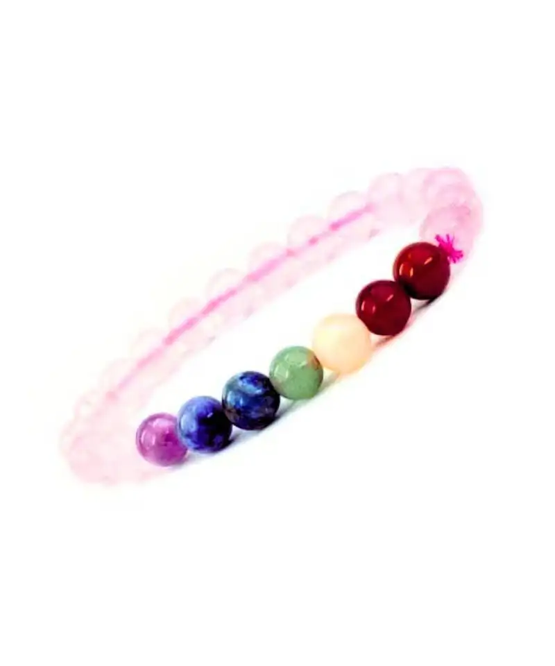7 chakra strechable bracelet natural crystal stones healing meditation and protection for men and women