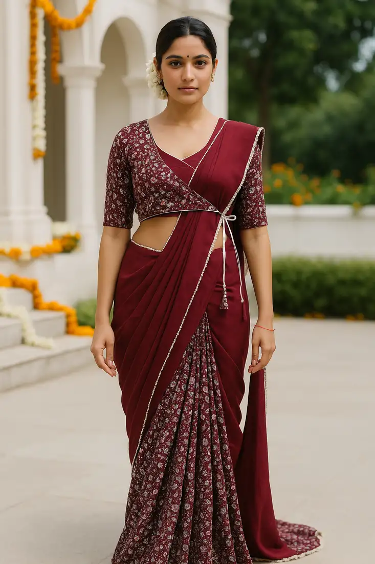 Pink chinon with embroidery sequence work chinon gowns semi stitched