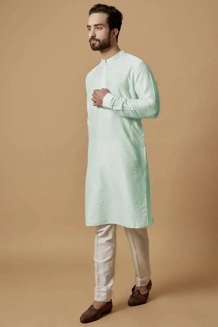 Mint tab detail kurta set