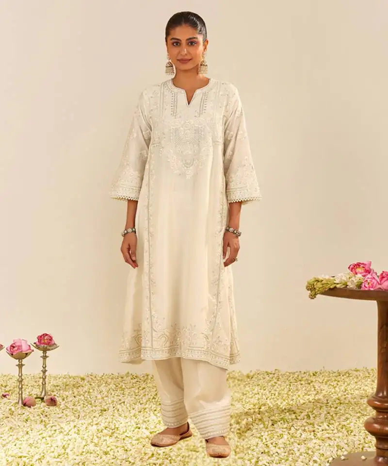 Daisy ivory maziya - long chauga with salwar