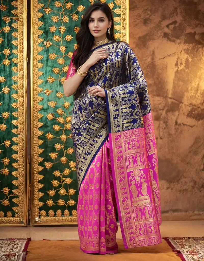 Divena turquoise blue floral muslin printed kurta pand with dupatta stitched