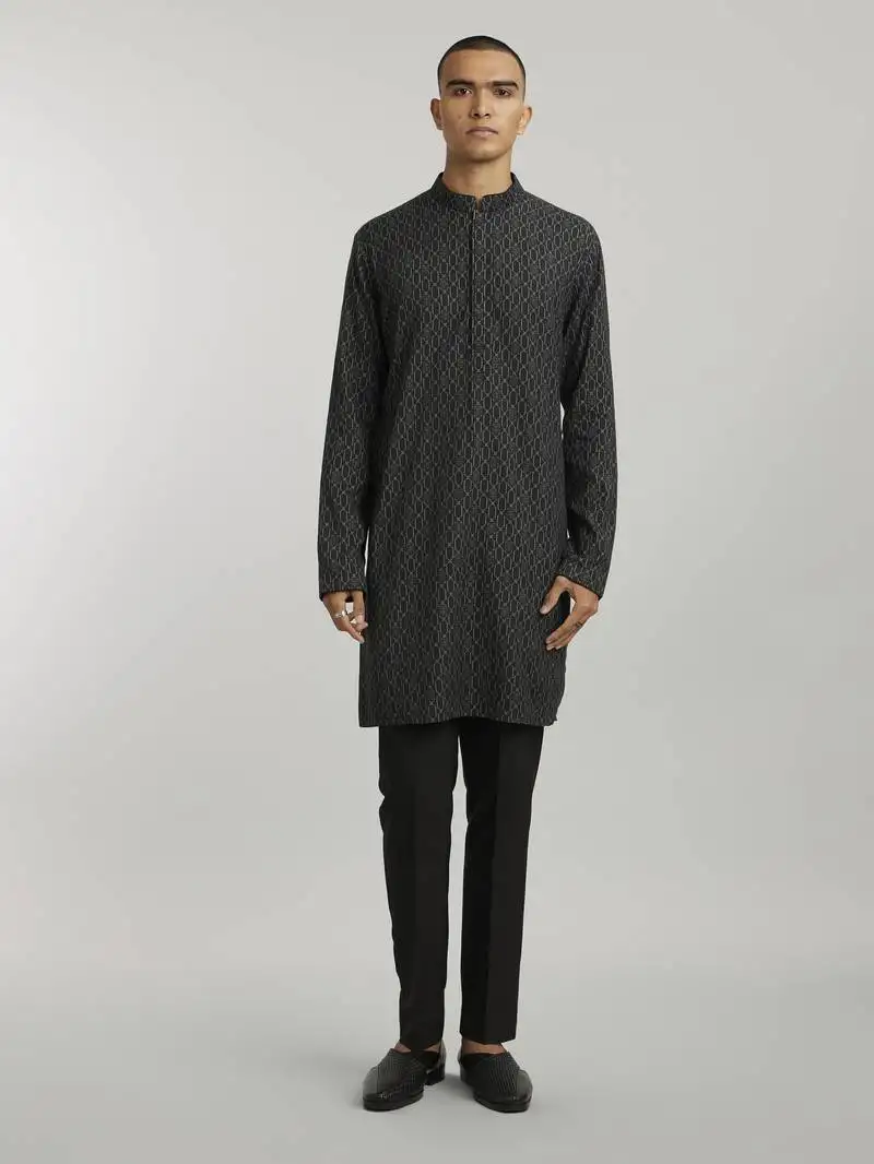 Ebony leon printed kurta pant set