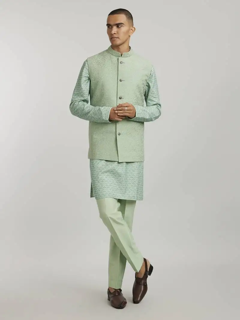 Sage starrio embroidered bandhi jacket