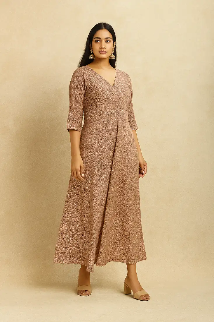 Divena seagreen floral printed rayon kurta pant set with dupatta stitched