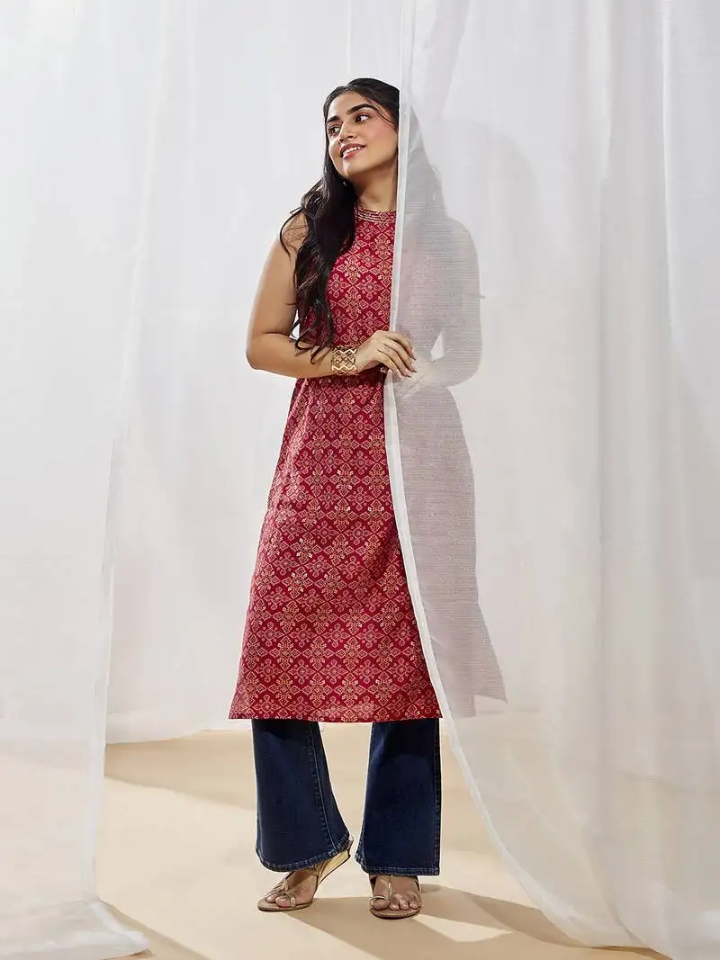 Women's red kurta