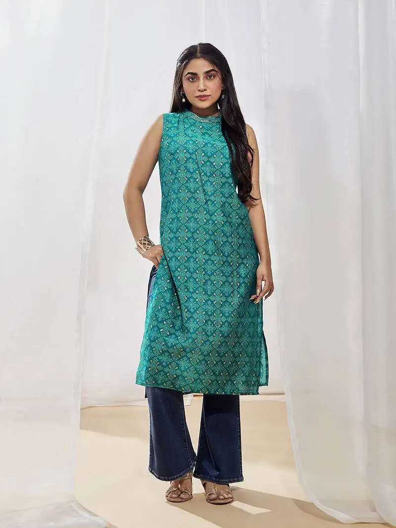 Women's green kurta