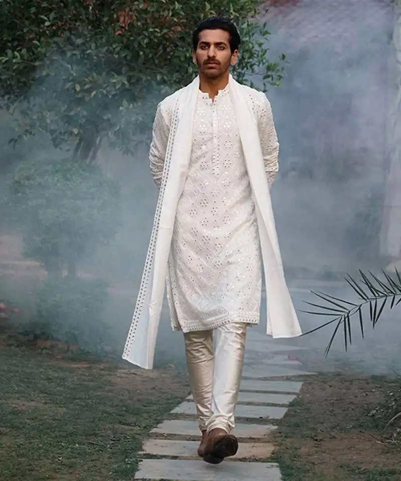 Ivory ranbir kurta (ivory) set