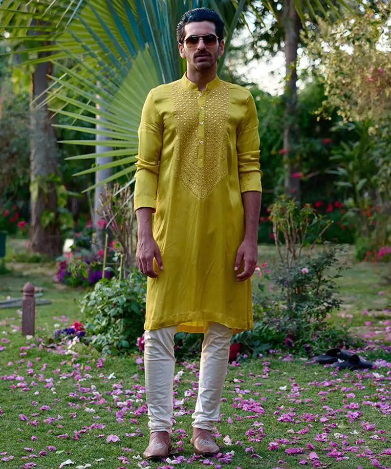 Yellow fatehgarh kurta set