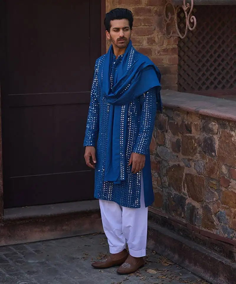 Electric blue umaid kurta set