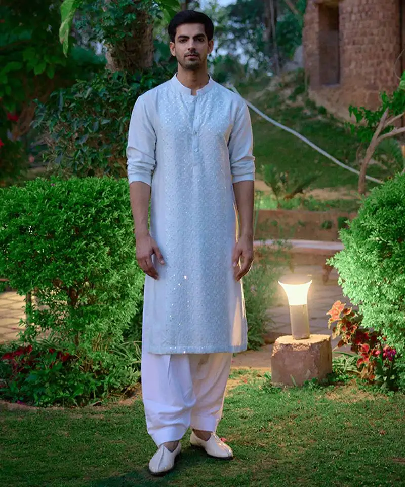 Powder blue lalitha kurta set