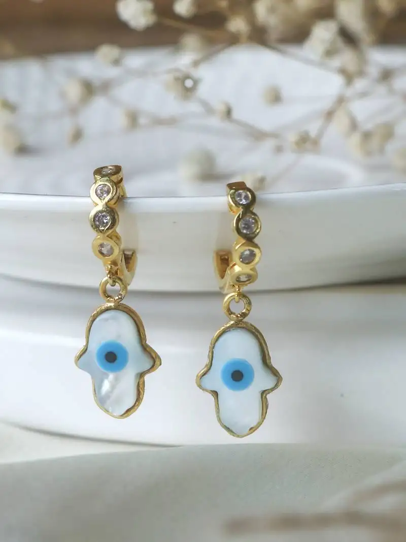 Hamsa hand gold plated bali