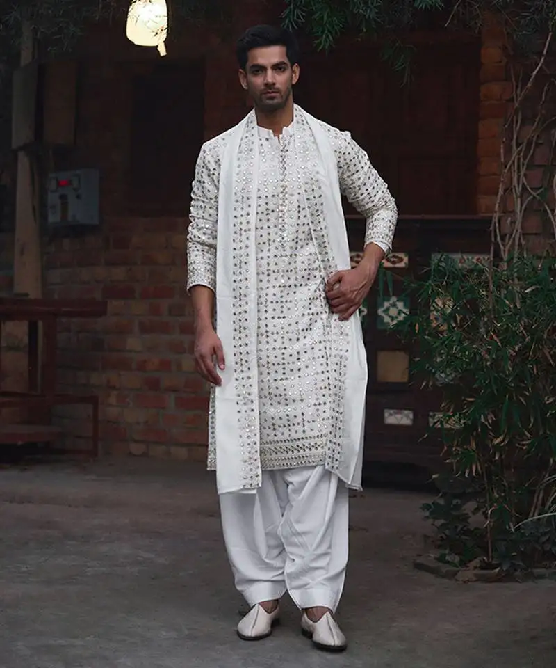 Ivory rahat kurta set