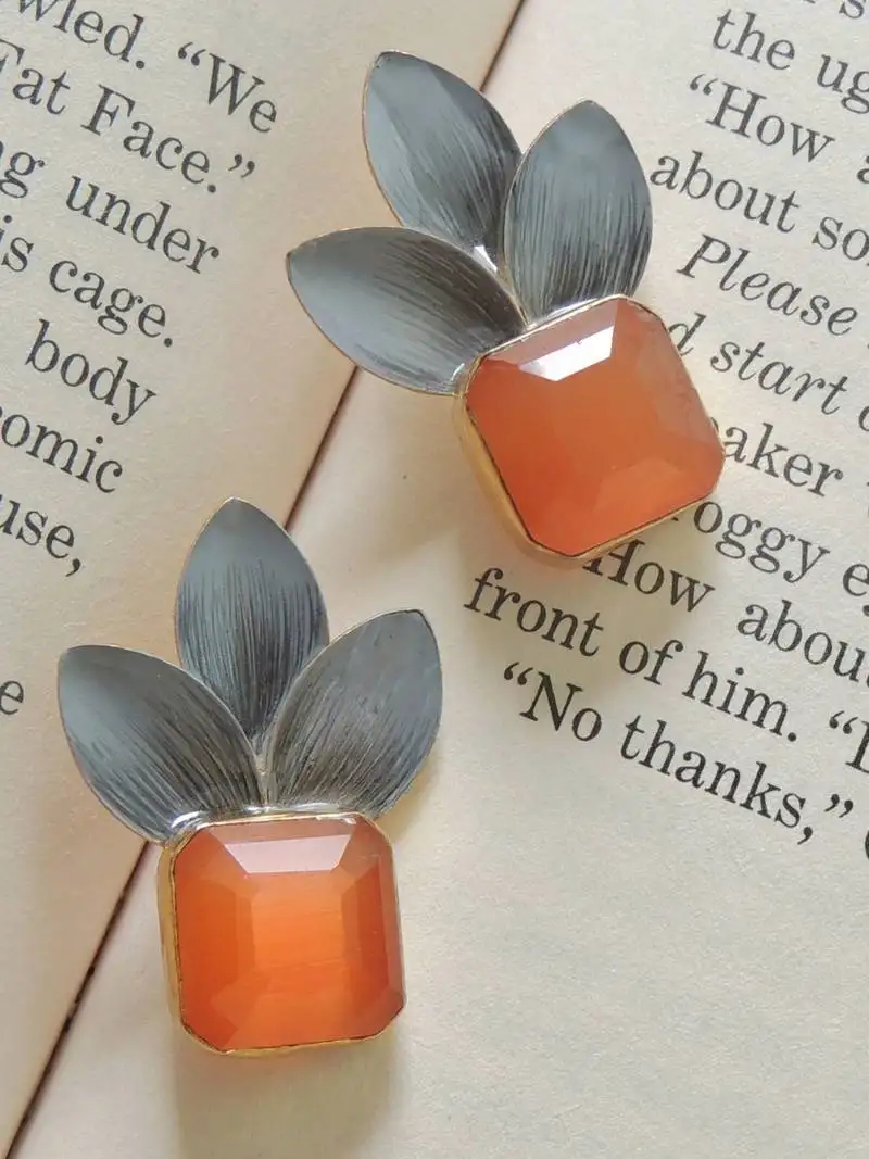 Hand-painted pastel grey studs