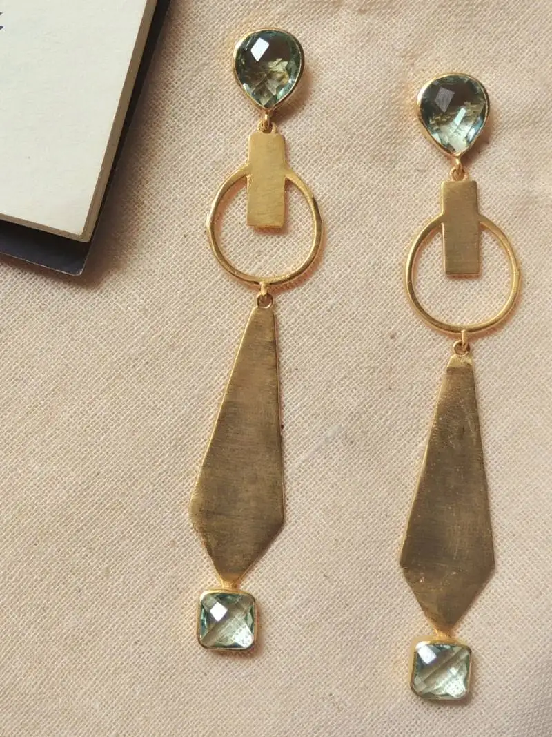 Matte plated statement earring