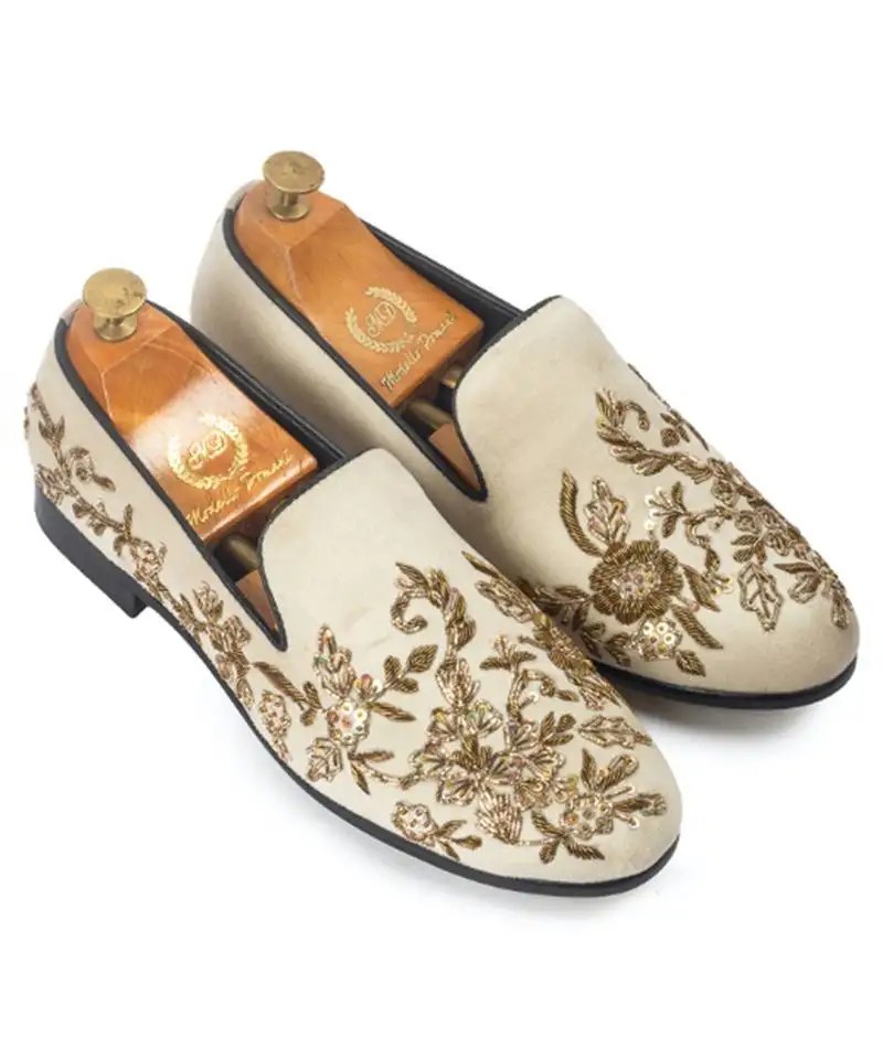 Golden garden slipons