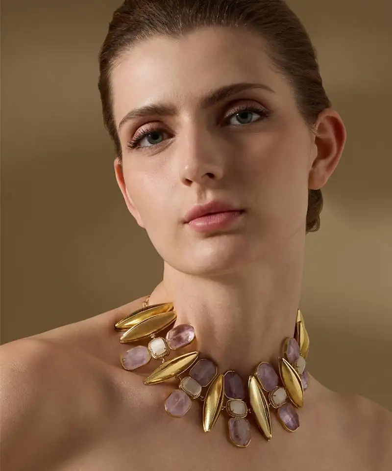 Purple amarae necklace