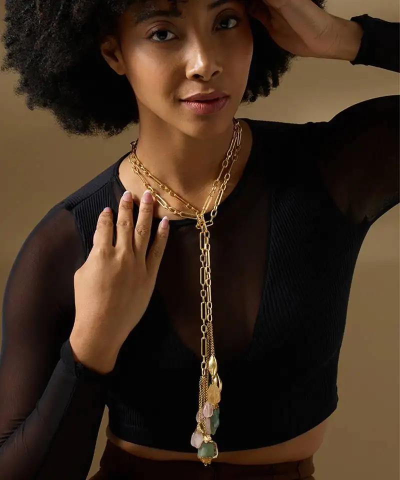 Multicolor thessa necklace