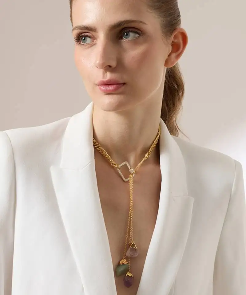 Multicolor zarephia necklace