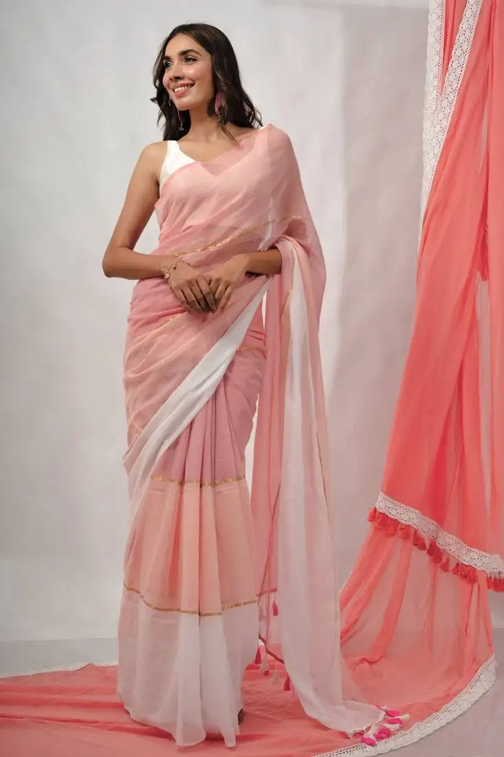 Woven mul cotton handloom saree
