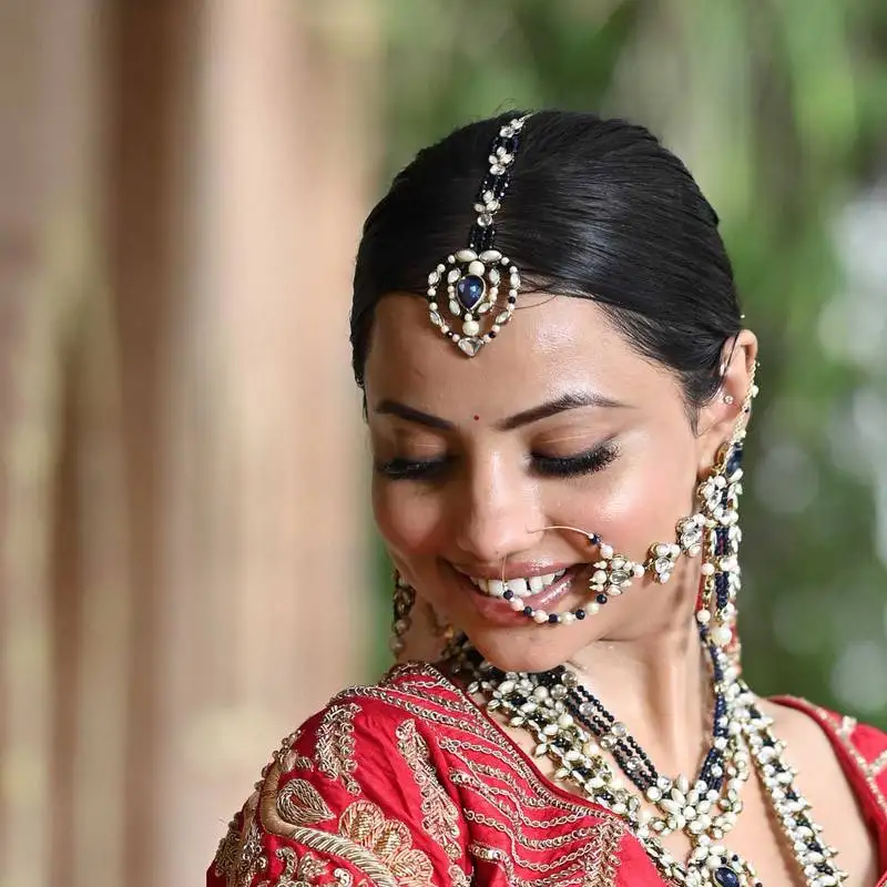 Blues hues maangtika