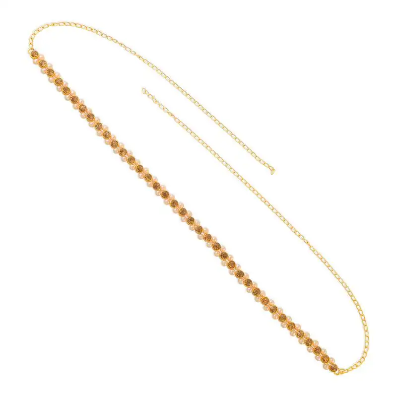 Brass gold pearl golden cz traditional kamarbandh women